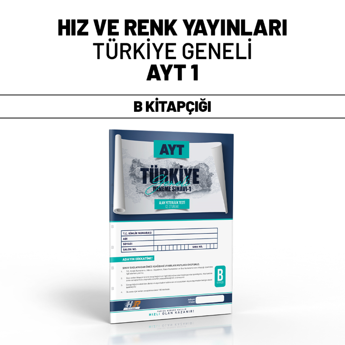 HIZ RENK YKS AYT TÜRKİYE GENELİ SNV 1-B - 25-26